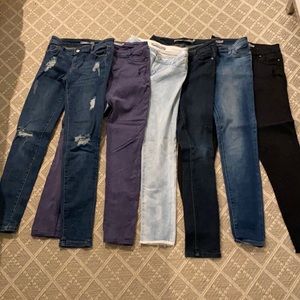 6 pair size 12 tractr jeans. Various washes. 1 distressed